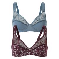 2 darabos melltartó szett Tropea by Confidence Lingerie®, egyszínű + levélmintás, merevítő nélkül