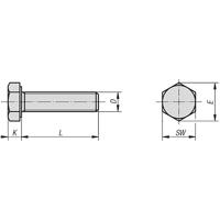 Csavar 5.8 10x20 DIN933 ZN