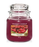 Illatgyertya Yankee Candle közepes Fekete cseresznye