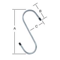 S - kampó 175X65X52MM ZN