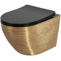 WC csésze Carlo Mini Riml duroplast/Flat/Zm Brush Gold/Black