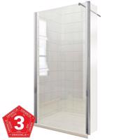 Zuhanyfal WALK-IN Leaf 90+30x195 króm profil